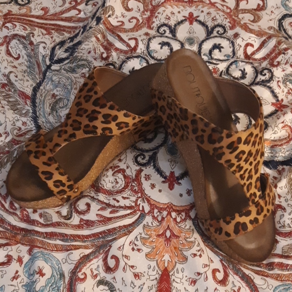 Leopard Print Wedges